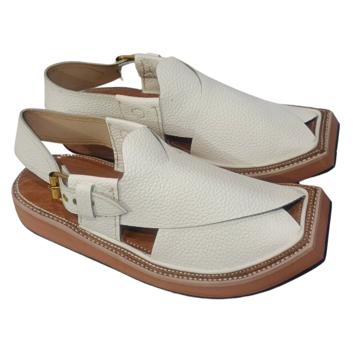 White Kaptan Chappal