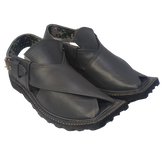 Dark Grey Pashawari Stylish Chappal