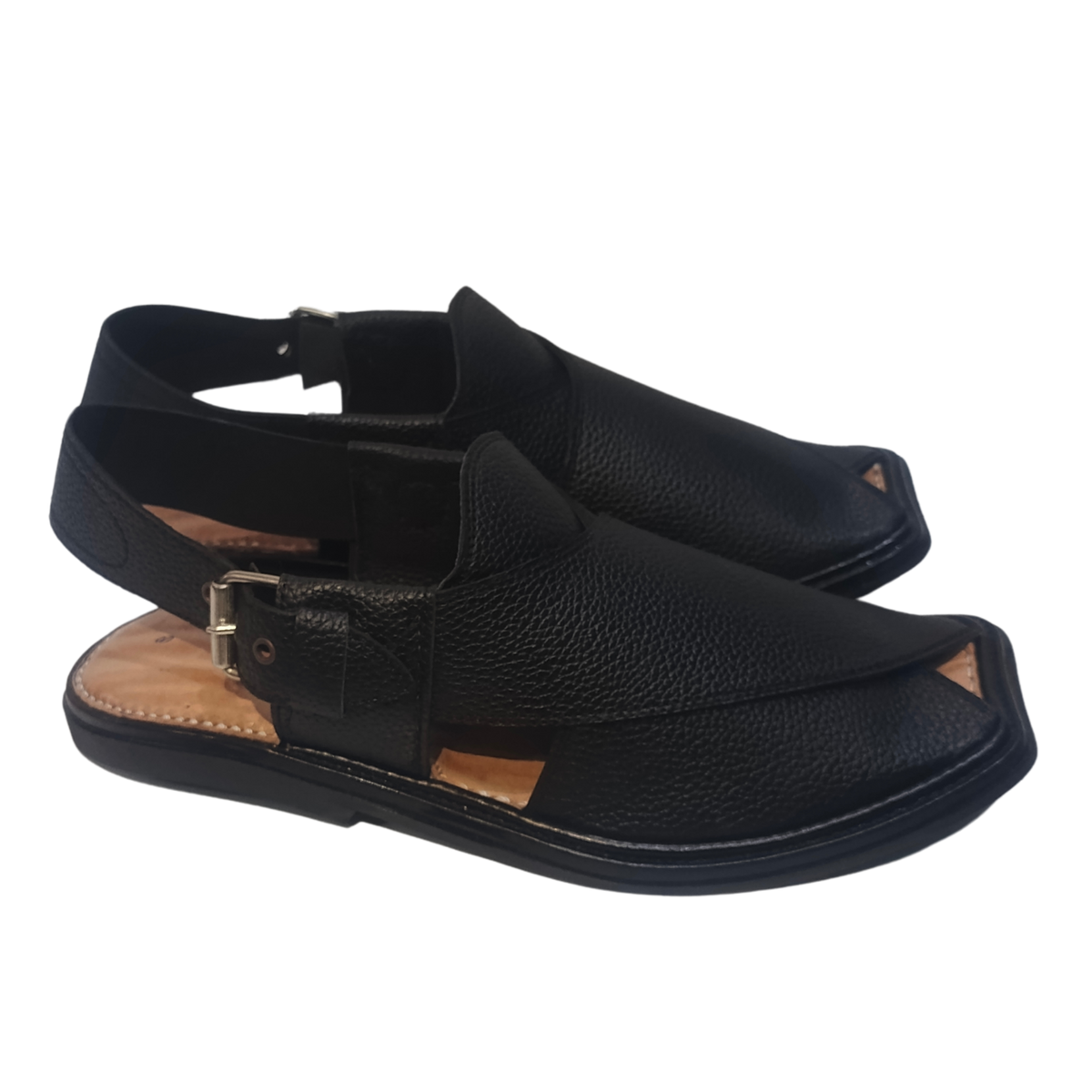 Black Pashawari Chappal