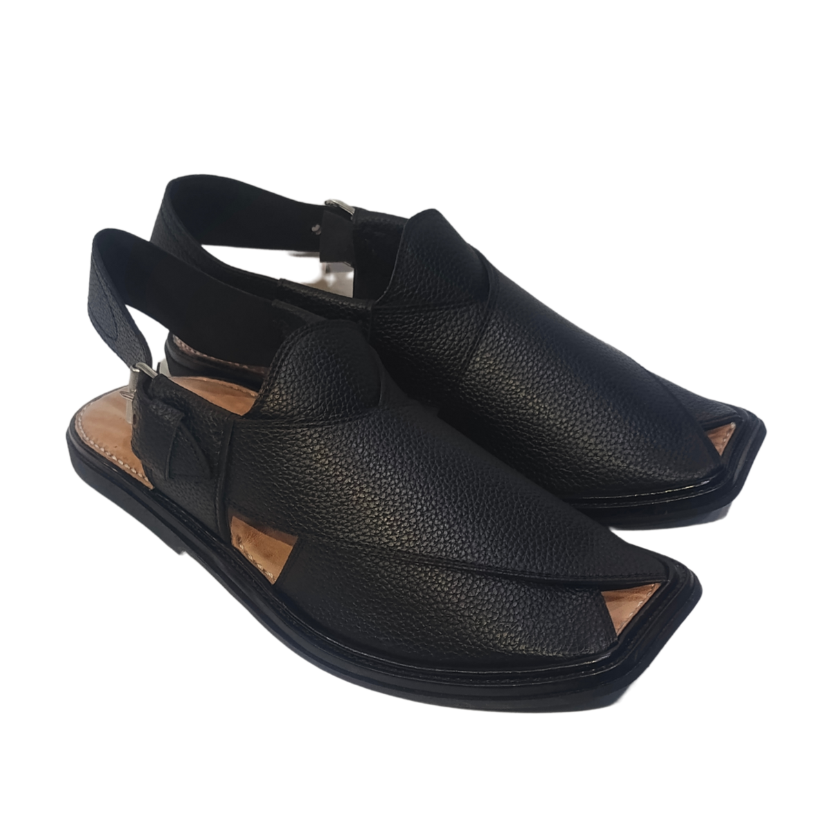 Black Pashawari Chappal