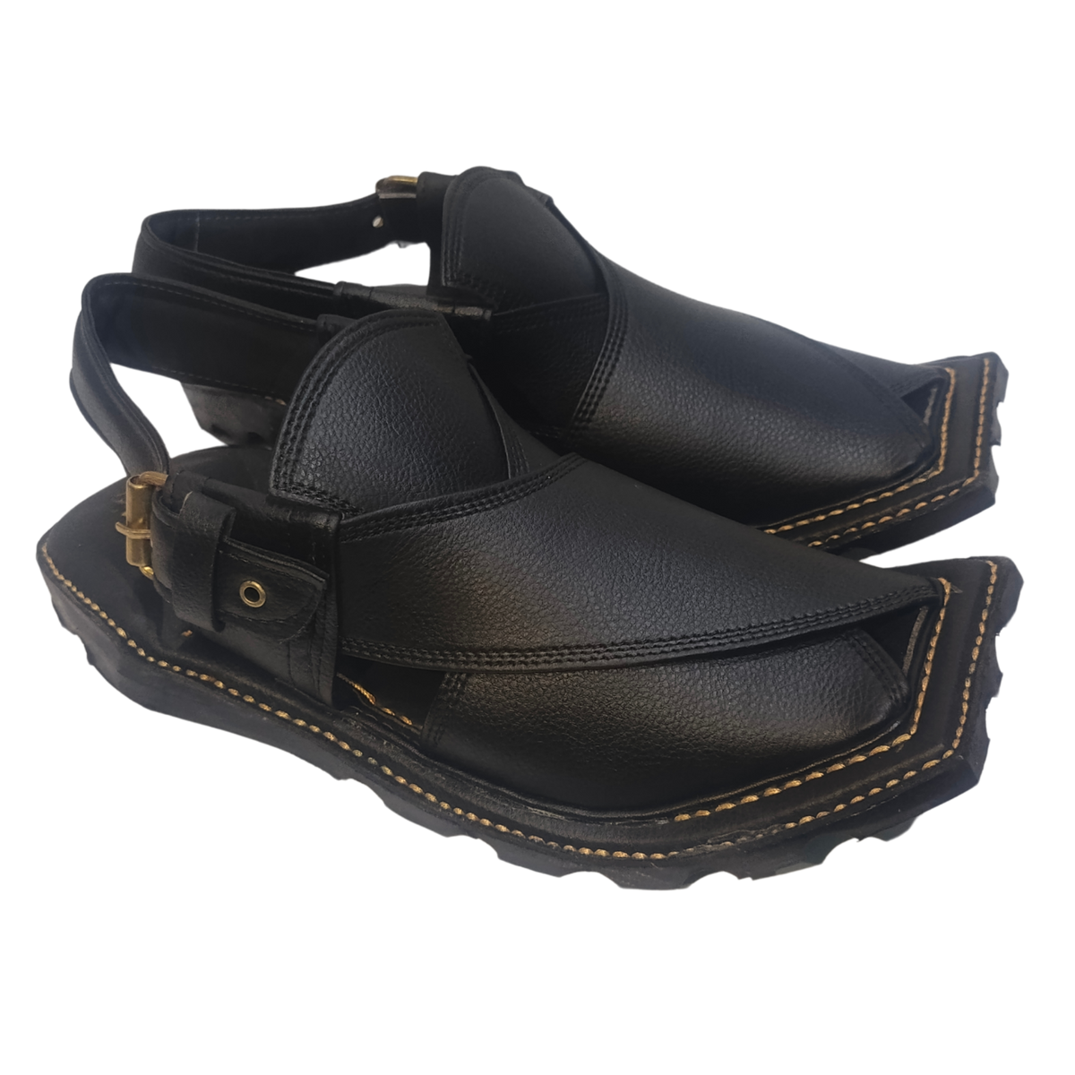 Pashawari Stylish Black Chappal